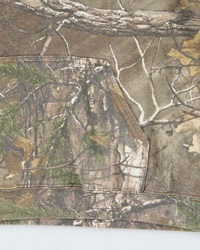 Vintage Realtree Woodland Camo Pullover Hoodie - M
