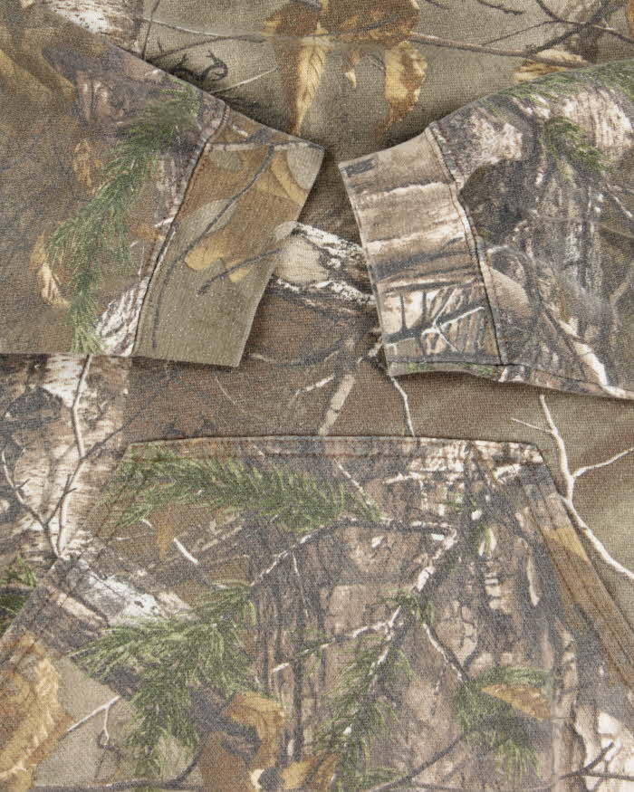 Vintage Realtree Woodland Camo Pullover Hoodie - M