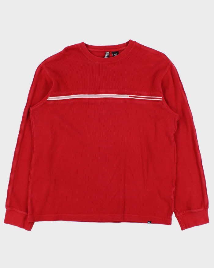 Vintage Y2K 00s Quiksilver Ribbed Crewneck Sweatshirt - M