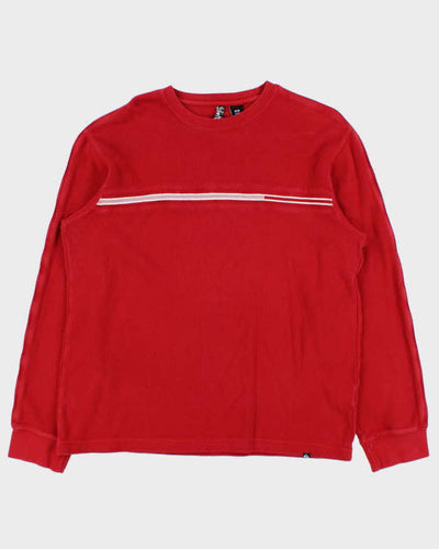 Vintage Y2K 00s Quiksilver Ribbed Crewneck Sweatshirt - M