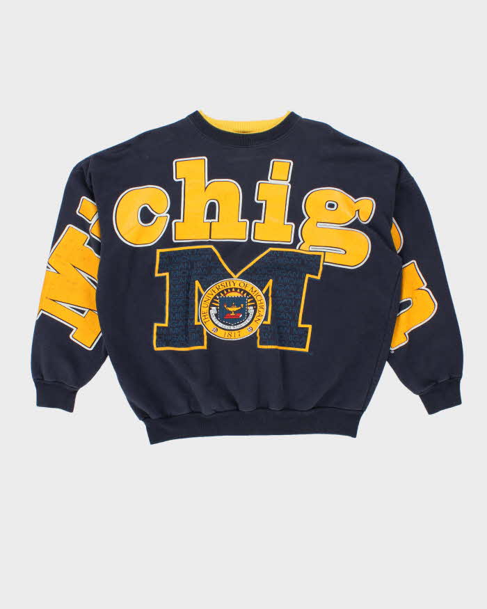 Vintage 1990s University Of Michigan Varsity Oversized Crewneck Sweatshirt - M