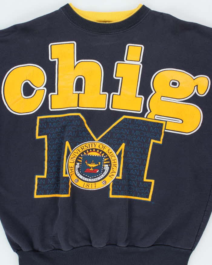 Vintage 1990s University Of Michigan Varsity Oversized Crewneck Sweatshirt - M
