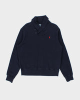 Vintage 00s Polo Ralph Lauren Navy Shawl Neck Sweatshirt - L