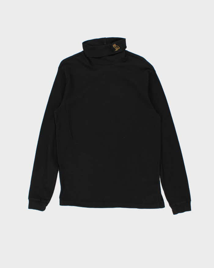 October's Very Own OVO Black Roll Neck Sweatshirt - L
