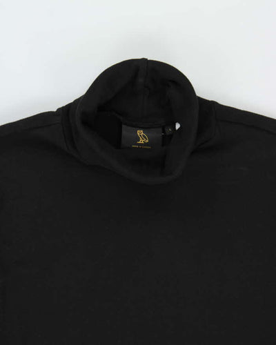 October's Very Own OVO Black Roll Neck Sweatshirt - L