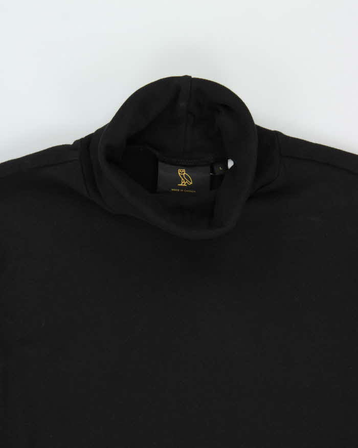 October's Very Own OVO Black Roll Neck Sweatshirt - L