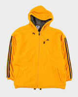 Vintage 1990s Adidas Sherpa Quilt Lined Heavyweight Oversized Hoodie Jacket - M