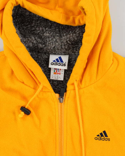 Vintage 1990s Adidas Sherpa Quilt Lined Heavyweight Oversized Hoodie Jacket - M