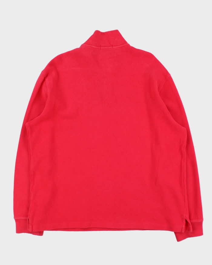 Vintage Polo Ralph Lauren Pink Quarter-Zip Sweatshirt - XL