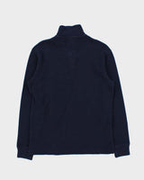 Vintage Polo Ralph Lauren Navy Quarter-Zip Sweatshirt - S