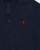 Vintage Polo Ralph Lauren Navy Quarter-Zip Sweatshirt - S