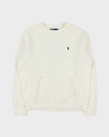 Vintage 00s Polo Ralph Lauren White Crewneck Sweatshirt - M