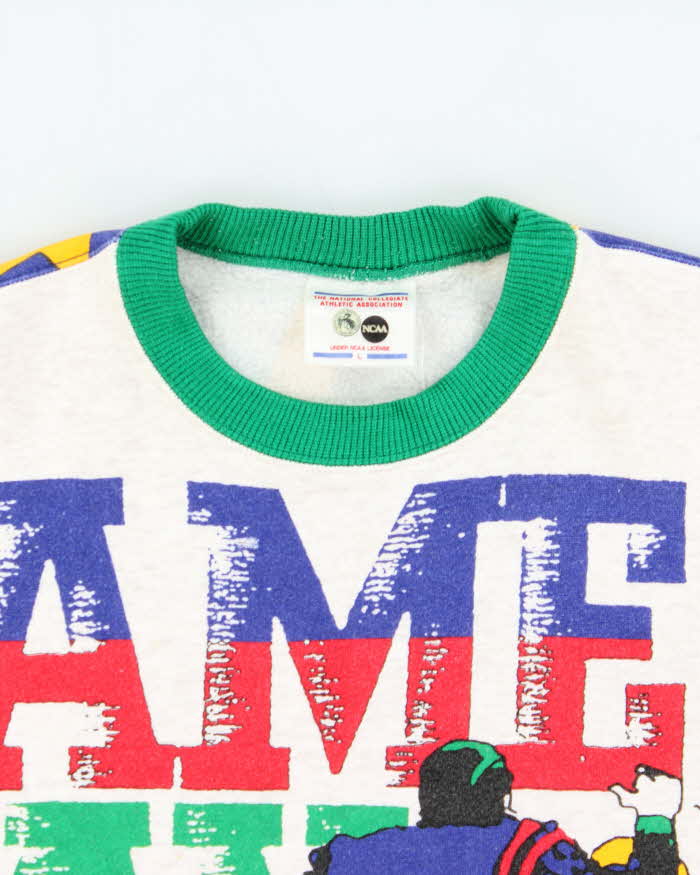 Vintage 1990s NCAA College Football Boxy Crewneck Sweatshirt - L