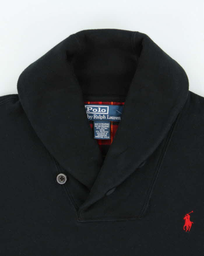 Vintage 00s Polo Ralph Lauren Shawl Neck Sweatshirt - S