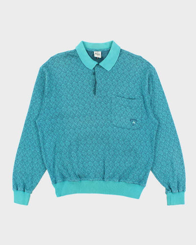 Vintage 1990s Modigilani Collared Boxy Pocket Sweatshirt - L