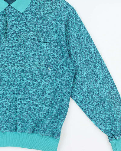 Vintage 1990s Modigilani Collared Boxy Pocket Sweatshirt - L