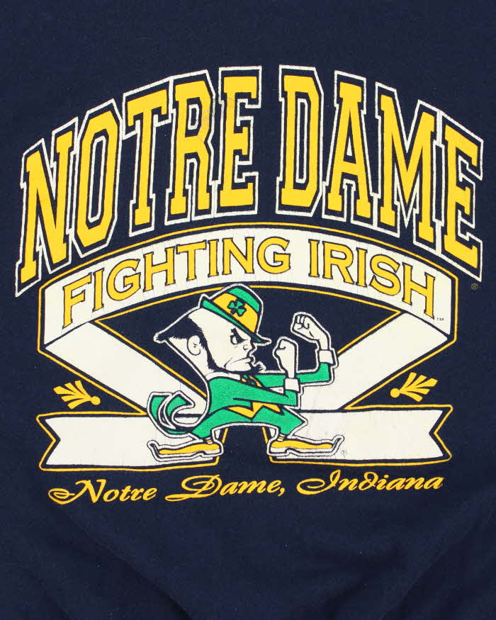 Vintage 1990s Notre Dame Fighting Irish Indiana Crewneck Sweatshirt - M