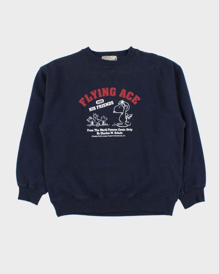 Vintage 1990s Peanuts Flying Ace Crewneck Sweatshirt - L