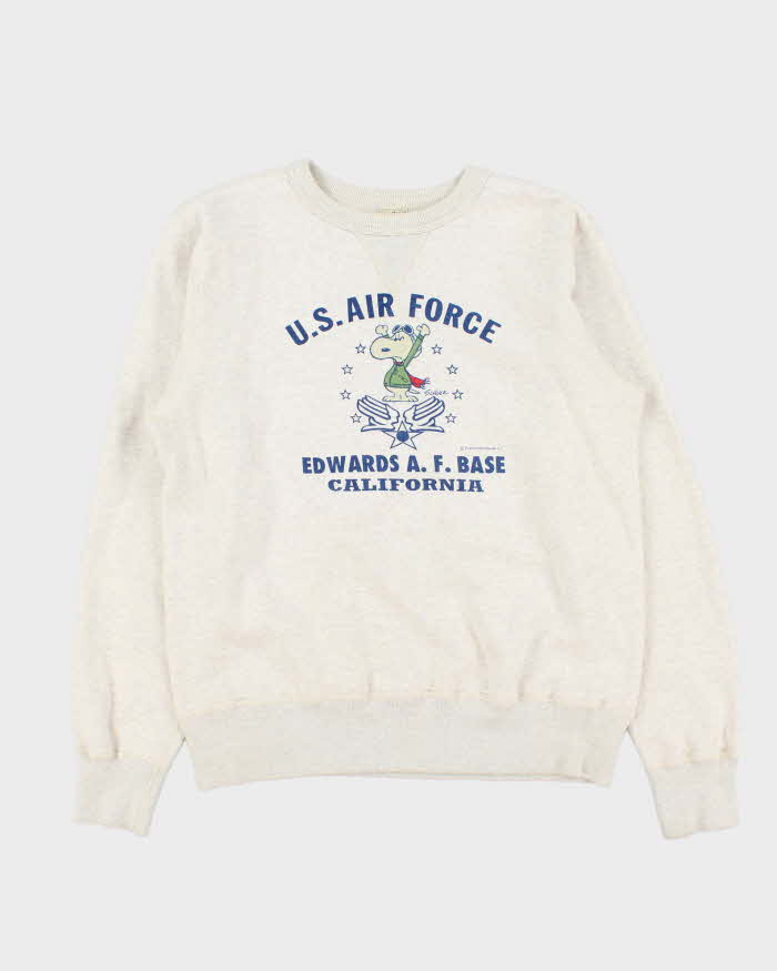 Vintage 00s Buzz Rickson x Peanuts Japan U.S Airforce Crewneck Sweatshirt - L