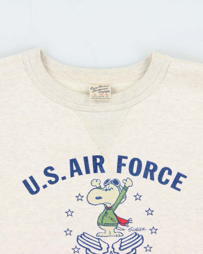 Vintage 00s Buzz Rickson x Peanuts Japan U.S Airforce Crewneck Sweatshirt - L