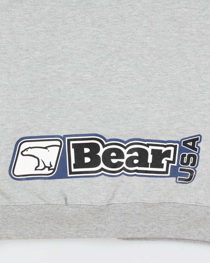 Vintage 1990s Bear USA Spell-Out Zip-Up Hoodie  - L