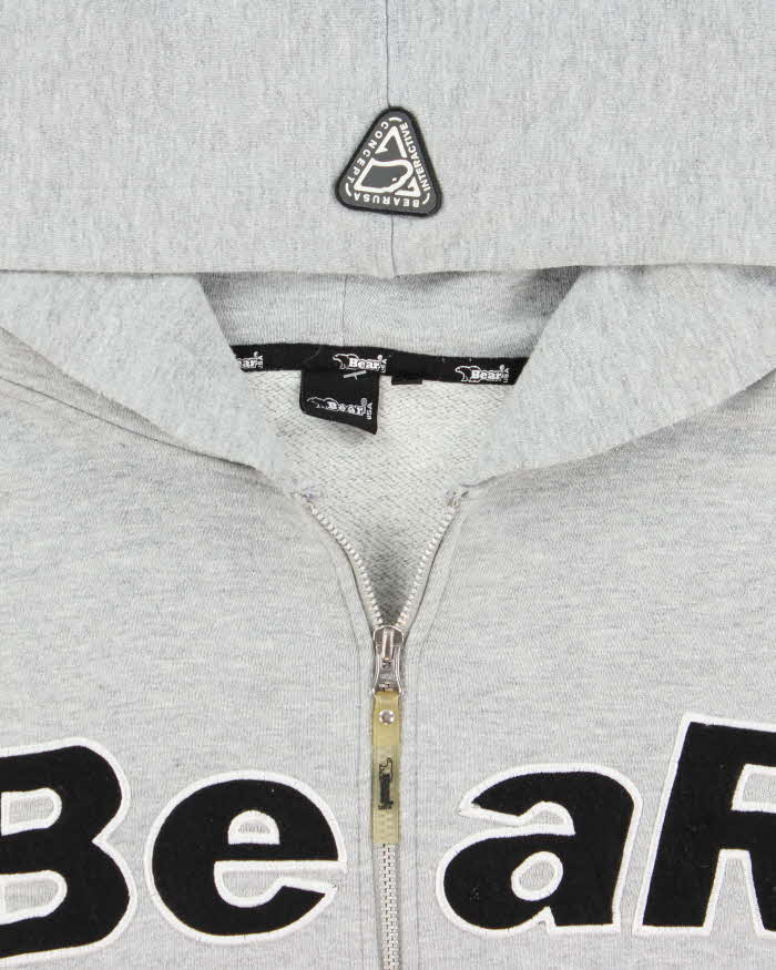 Vintage 1990s Bear USA Spell-Out Zip-Up Hoodie  - L