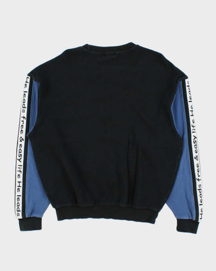 Vintage 1990s Pagelo Embroidered Colourblock Crewneck Sweatshirt - L