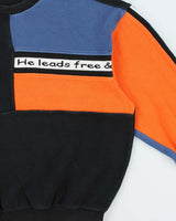 Vintage 1990s Pagelo Embroidered Colourblock Crewneck Sweatshirt - L