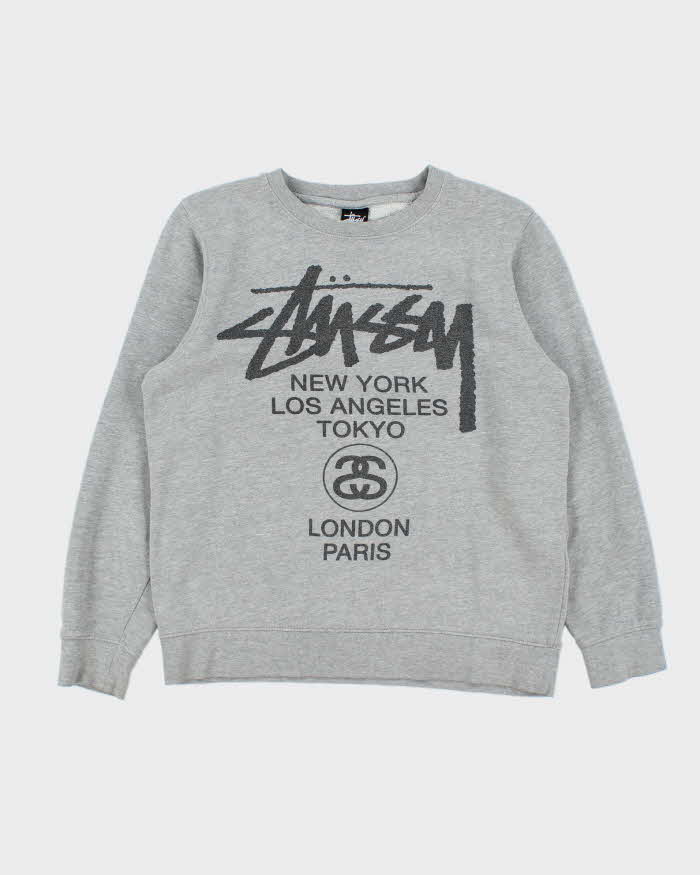 Vintage Stussy Big Cities Crewneck Sweatshirt - S
