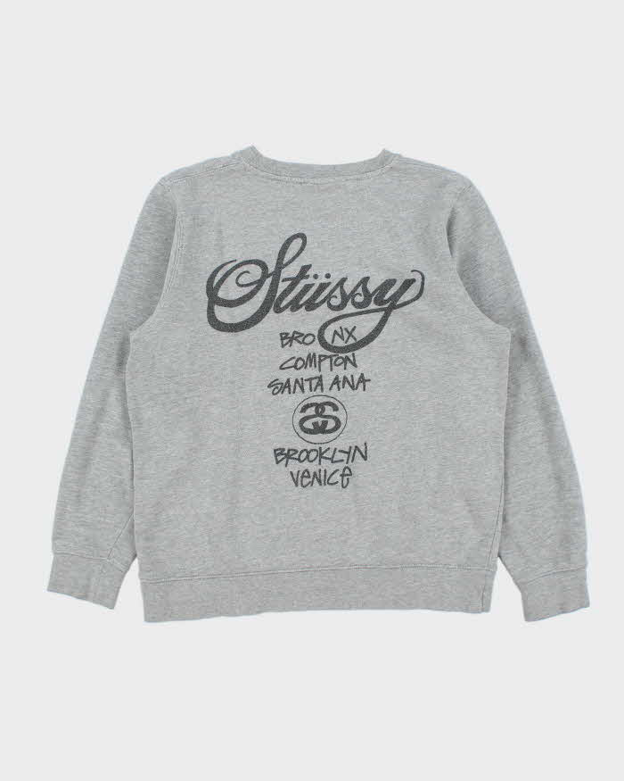 Vintage Stussy Big Cities Crewneck Sweatshirt - S