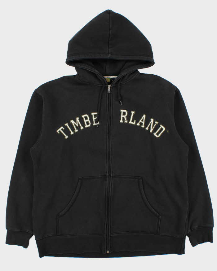 Vintage 1990s Timberland Spell-Out Heavyweight Full-Zip Hoodie - M