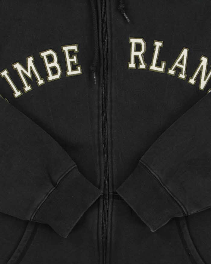 Vintage 1990s Timberland Spell-Out Heavyweight Full-Zip Hoodie - M