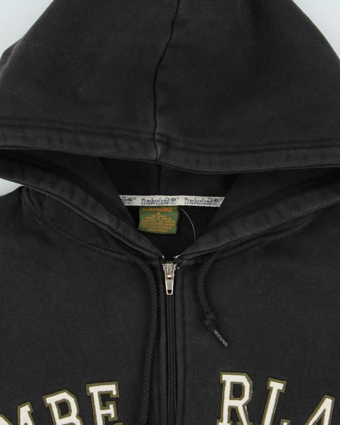Vintage 1990s Timberland Spell-Out Heavyweight Full-Zip Hoodie - M