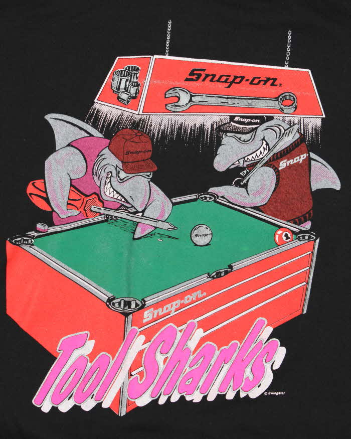 Vintage 1990s Snap-On Tool Sharks Crewneck Sweatshirt - L