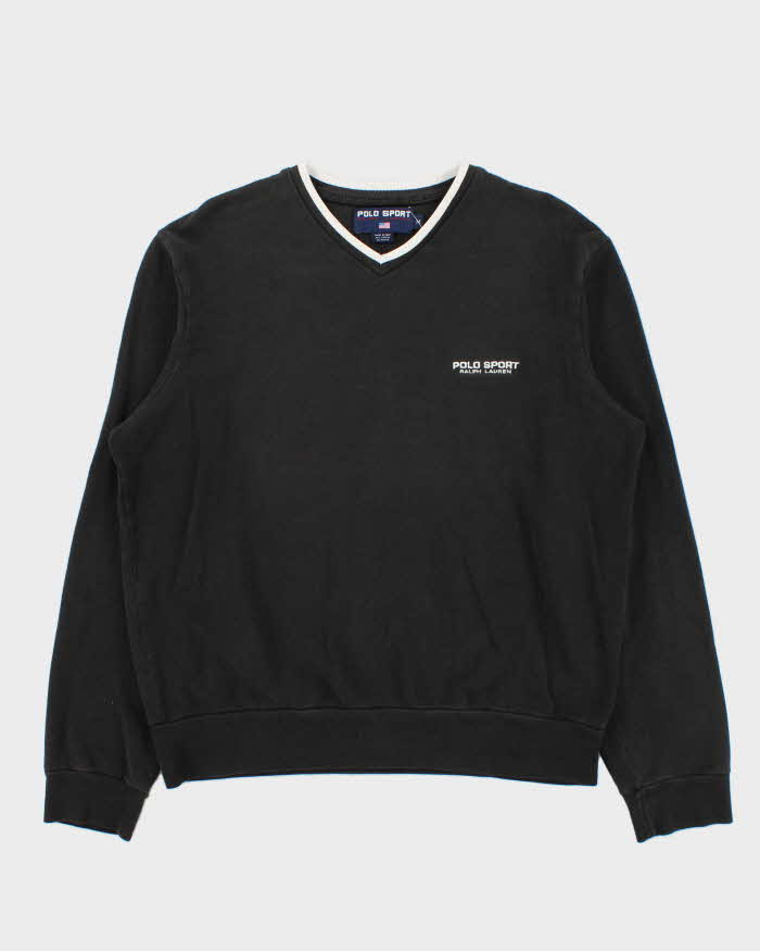 Vintage 1990s Polo Sport Ralph Lauren V-Neck Sweatshirt - M