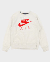 Vintage Y2K 00s Nike Air Marl Grey Crewneck Sweatshirt - M