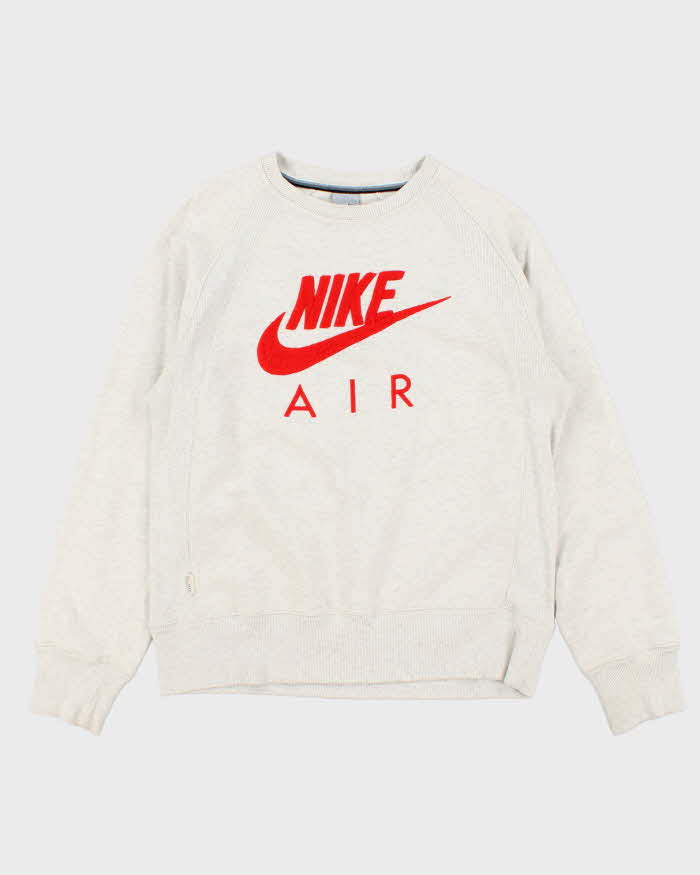 Vintage Y2K 00s Nike Air Marl Grey Crewneck Sweatshirt - M