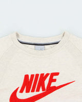Vintage Y2K 00s Nike Air Marl Grey Crewneck Sweatshirt - M