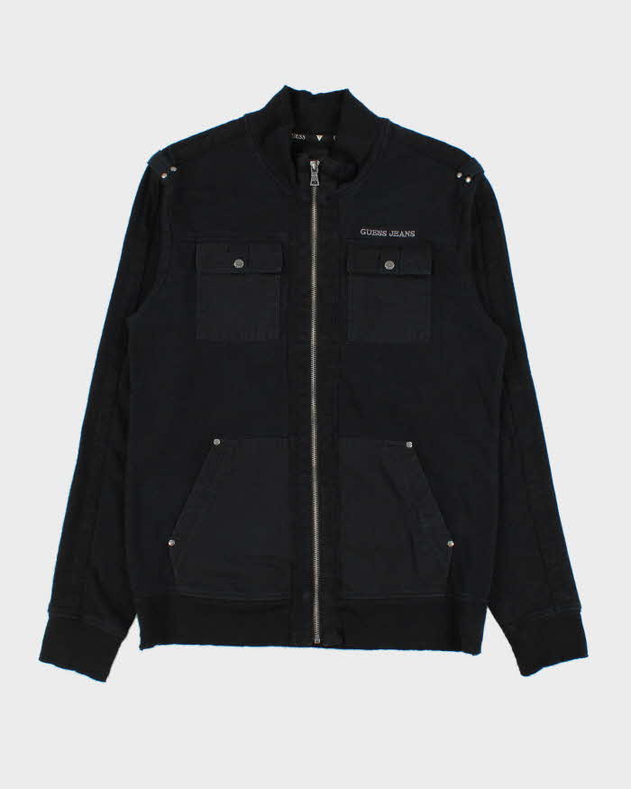 Vintage Y2K 00s Guess Jeans Full-Zip Utility Sweatshirt - S