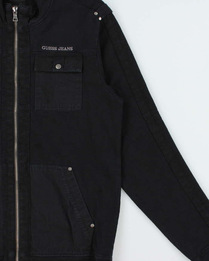 Vintage Y2K 00s Guess Jeans Full-Zip Utility Sweatshirt - S