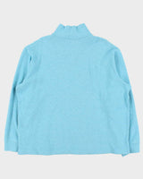 Vintage Polo Ralph Lauren Turquoise Quarter-Zip Sweatshirt - XXL