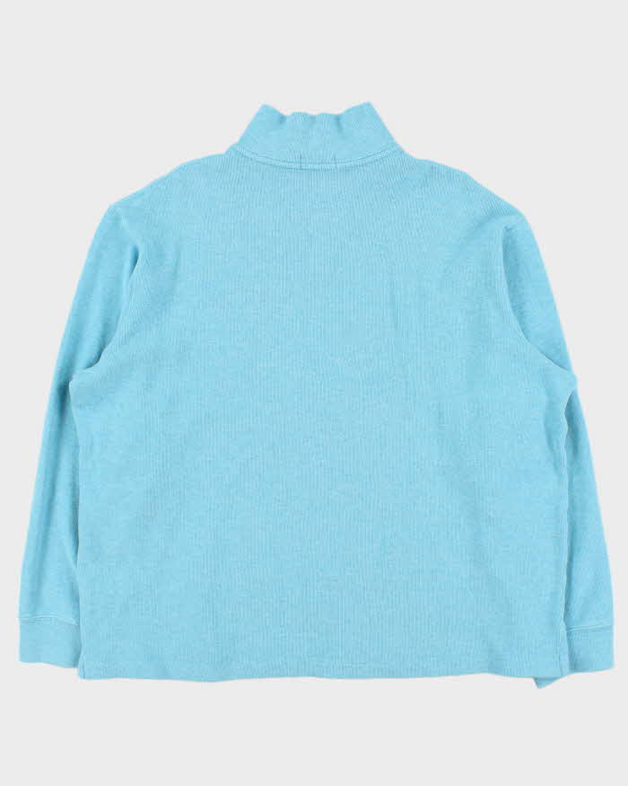 Vintage Polo Ralph Lauren Turquoise Quarter-Zip Sweatshirt - XXL