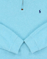 Vintage Polo Ralph Lauren Turquoise Quarter-Zip Sweatshirt - XXL