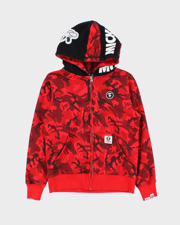 2016 Aape By Bathing Ape x Disney Mickey Camo Full-Zip Hoodie - XS