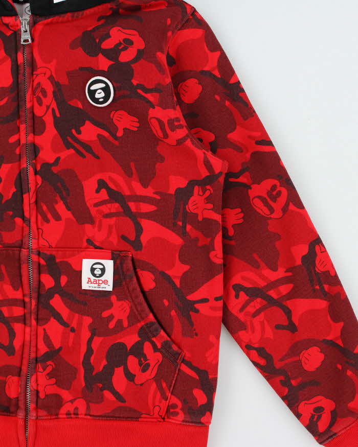 2016 Aape By Bathing Ape x Disney Mickey Camo Full-Zip Hoodie - XS