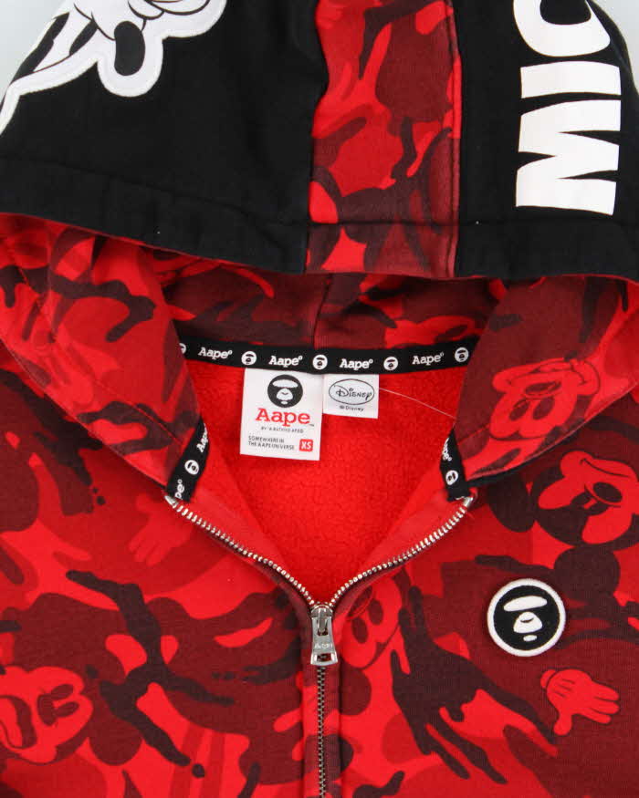 2016 Aape By Bathing Ape x Disney Mickey Camo Full-Zip Hoodie - XS