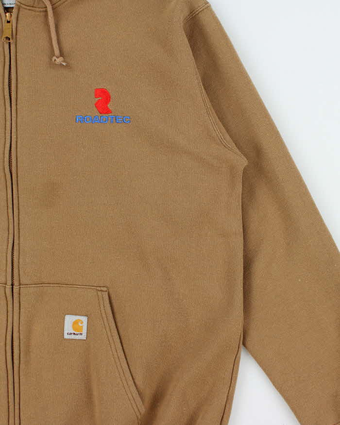 Vintage Carhartt Khaki Brown Heavyweight Zip-Up Hoodie - XL