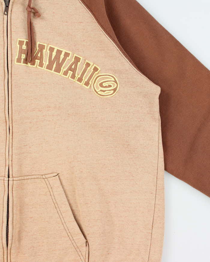 Vintage Y2K 00s Piko Surf Hawaii Two-Tone Zip-Up Hoodie - L