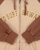 Vintage Y2K 00s Piko Surf Hawaii Two-Tone Zip-Up Hoodie - L