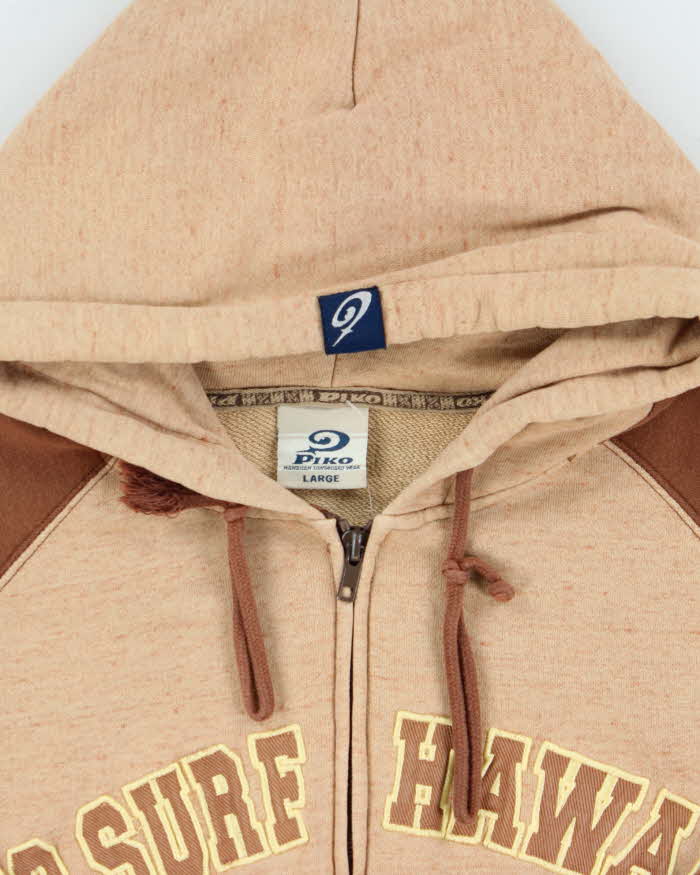 Vintage Y2K 00s Piko Surf Hawaii Two-Tone Zip-Up Hoodie - L
